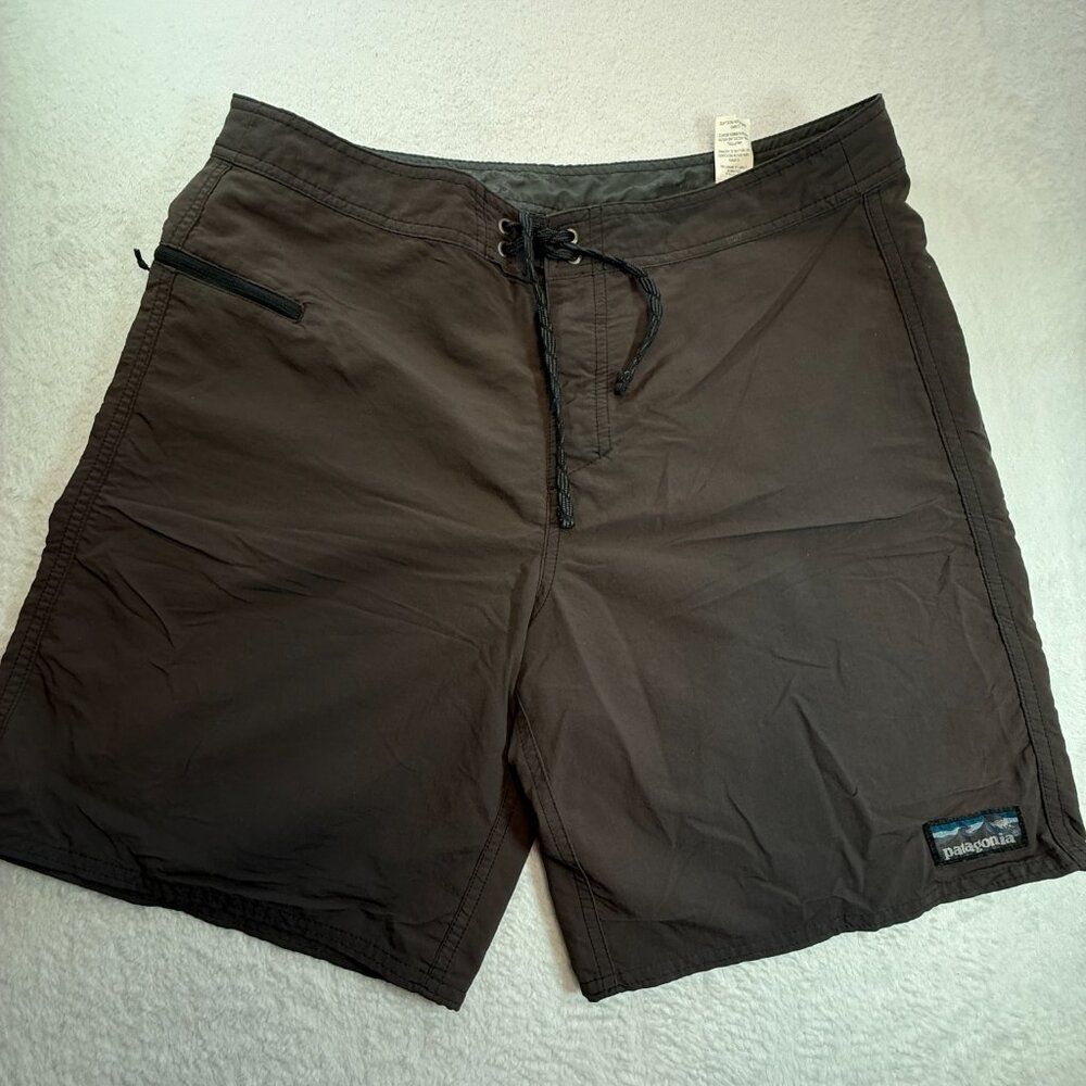 Patagonia Brown Boardshorts- Adjustable Tie Closure, 7.5" Inseam- Men's Size 34